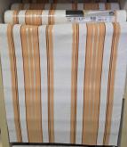 Narancs - barna - fehér csíkos tapéta